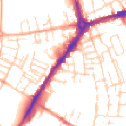 Daytime road noise heatmap for CB1 1BW