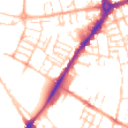 Daytime road noise heatmap for CB1 1DW