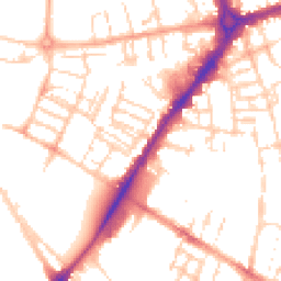 Daytime road noise heatmap for CB1 1DX