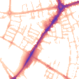 Daytime road noise heatmap for CB1 1DY