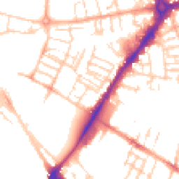 Daytime road noise heatmap for CB1 1EB