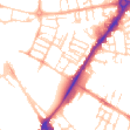 Daytime road noise heatmap for CB1 1EE