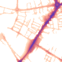 Daytime road noise heatmap for CB1 1EG