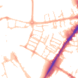 Daytime road noise heatmap for CB1 1EJ