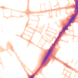 Daytime road noise heatmap for CB1 1EQ