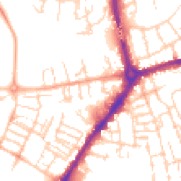 Daytime road noise heatmap for CB1 1HR