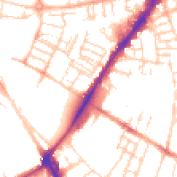 Daytime road noise heatmap for CB1 1HS