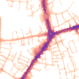 Daytime road noise heatmap for CB1 1HZ