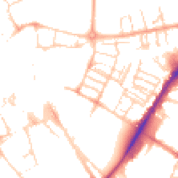 Daytime road noise heatmap for CB1 1JN