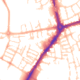Daytime road noise heatmap for CB1 1PS