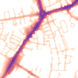 Daytime road noise heatmap for CB1 1QA