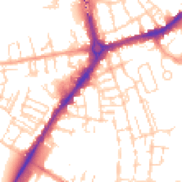 Daytime road noise heatmap for CB1 1QD