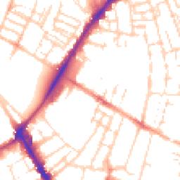 Daytime road noise heatmap for CB1 2AB