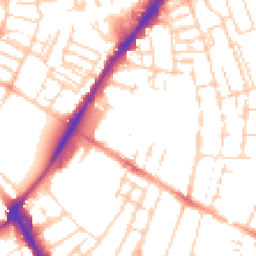 Daytime road noise heatmap for CB1 2AH