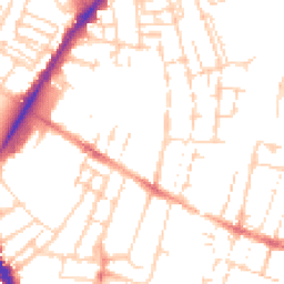 Daytime road noise heatmap for CB1 2AJ