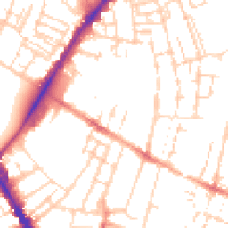 Daytime road noise heatmap for CB1 2AX