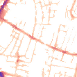 Daytime road noise heatmap for CB1 2AZ