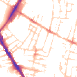 Daytime road noise heatmap for CB1 2DG