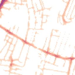 Daytime road noise heatmap for CB1 2GF