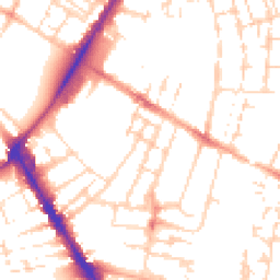 Daytime road noise heatmap for CB1 2HW