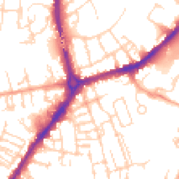 Daytime road noise heatmap for CB1 2LB