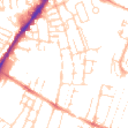 Daytime road noise heatmap for CB1 2LL