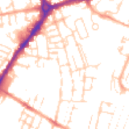 Daytime road noise heatmap for CB1 2LP
