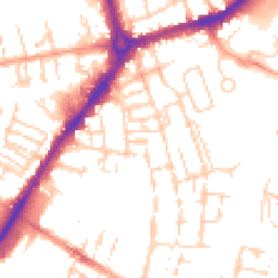 Daytime road noise heatmap for CB1 2LS