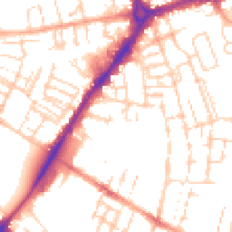 Daytime road noise heatmap for CB1 2NH
