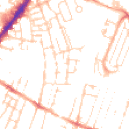 Daytime road noise heatmap for CB1 2PA