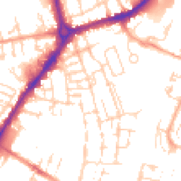 Daytime road noise heatmap for CB1 2QH