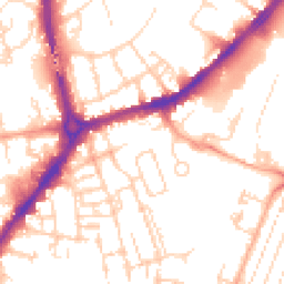 Daytime road noise heatmap for CB1 2QX