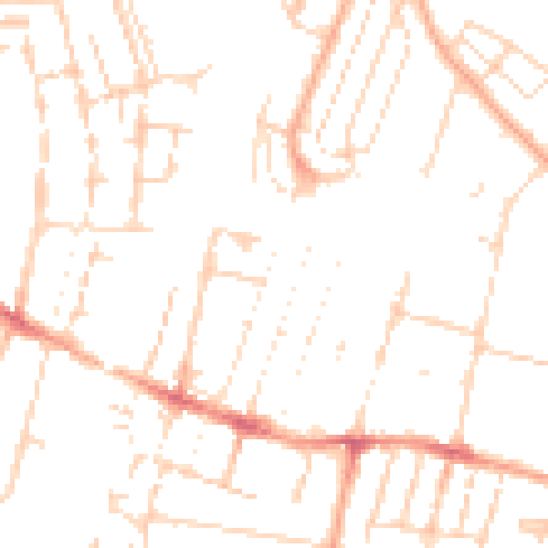 Daytime road noise heatmap for CB1 3AL