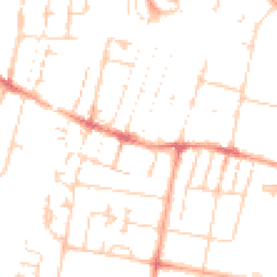 Daytime road noise heatmap for CB1 3AN