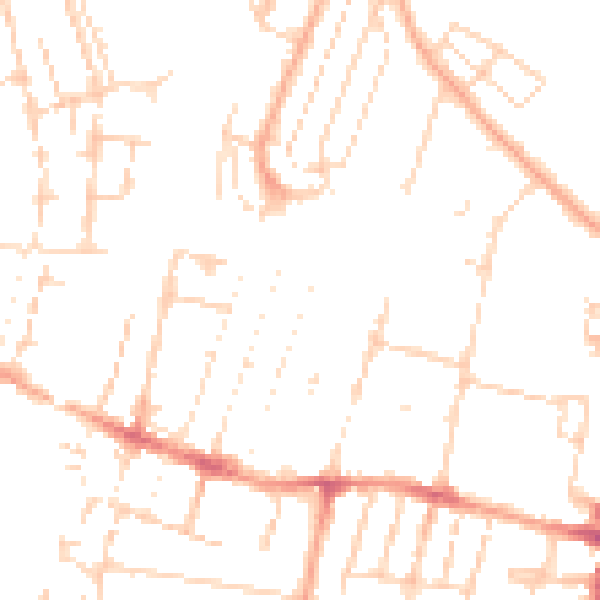 Daytime road noise heatmap for CB1 3AT