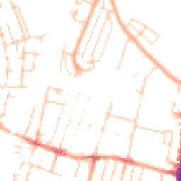 Daytime road noise heatmap for CB1 3AU