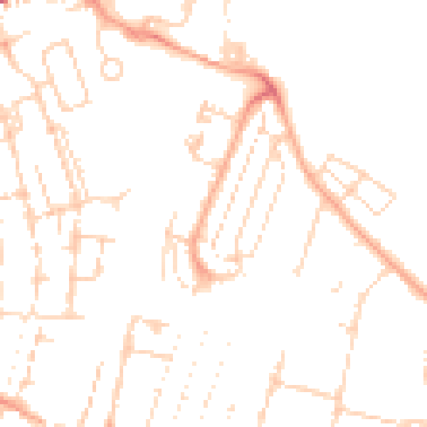 Daytime road noise heatmap for CB1 3EG