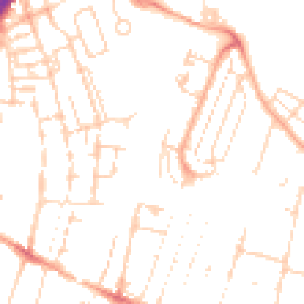 Daytime road noise heatmap for CB1 3FL