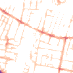 Daytime road noise heatmap for CB1 3LR
