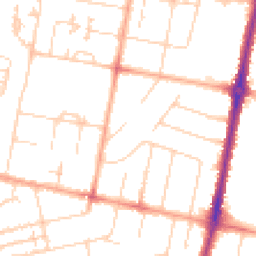 Daytime road noise heatmap for CB1 3RW