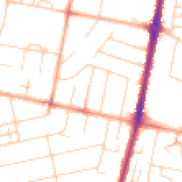 Daytime road noise heatmap for CB1 3SL