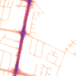 Daytime road noise heatmap for CB1 3ST