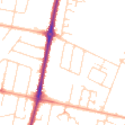 Daytime road noise heatmap for CB1 3SZ