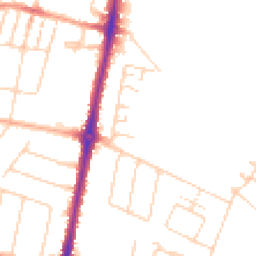 Daytime road noise heatmap for CB1 3TT