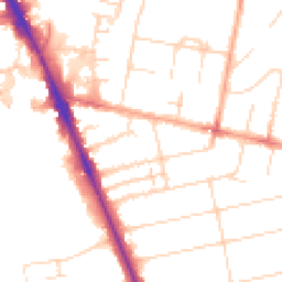 Daytime road noise heatmap for CB1 7AF