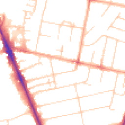 Daytime road noise heatmap for CB1 7AJ