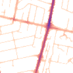 Daytime road noise heatmap for CB1 7AR
