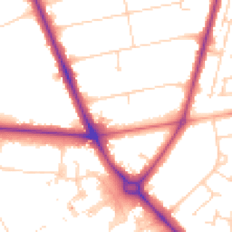 Daytime road noise heatmap for CB1 7BW