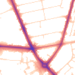 Daytime road noise heatmap for CB1 7SU
