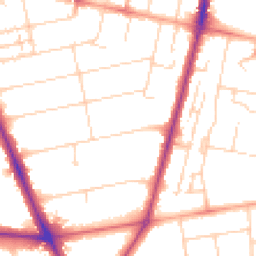 Daytime road noise heatmap for CB1 7TF